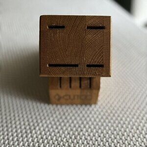 Cutco Knife Block Counter Storage 1751 Honey Finish Oak 8 Slot 'Studio